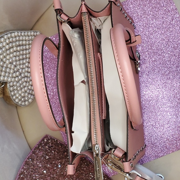 🎉2xHP🎉Michael Kors 💘NWT💘 Primrose Pink Small Leather Satchel!💘💘💘 - Picture 15 of 17